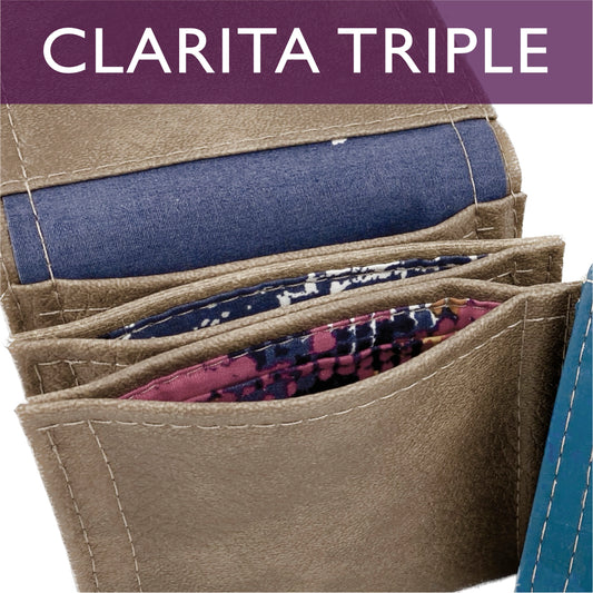 Clarita Triple Wallet Pattern